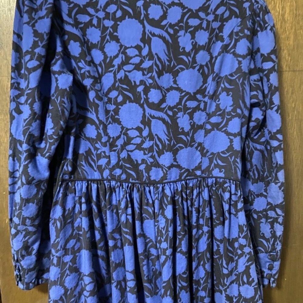 Vintage Laura Ashley Cotton & Wool Floral Dress Maxi US Size 12 - Picture 3 of 9